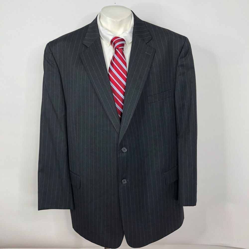 Jack Victor Classic Rochester 52 100% Wool 3 Button Sport Suit Coat Jacket Gray
